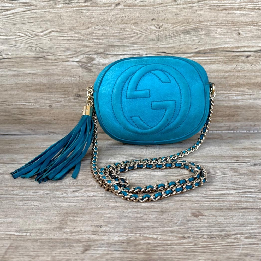 Authentic Gucci Soho Mini Chain Bag